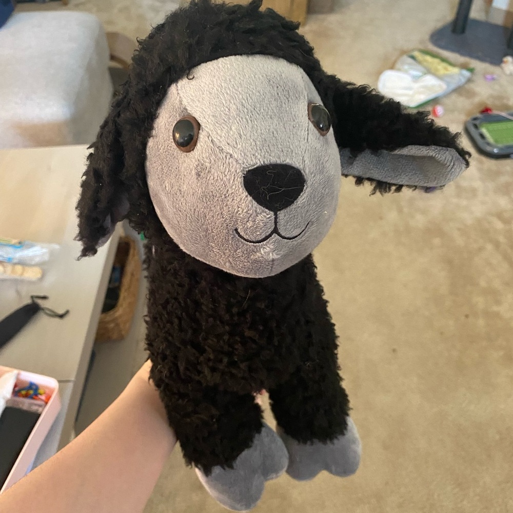 Build-A-Bear Black Plush Lamb